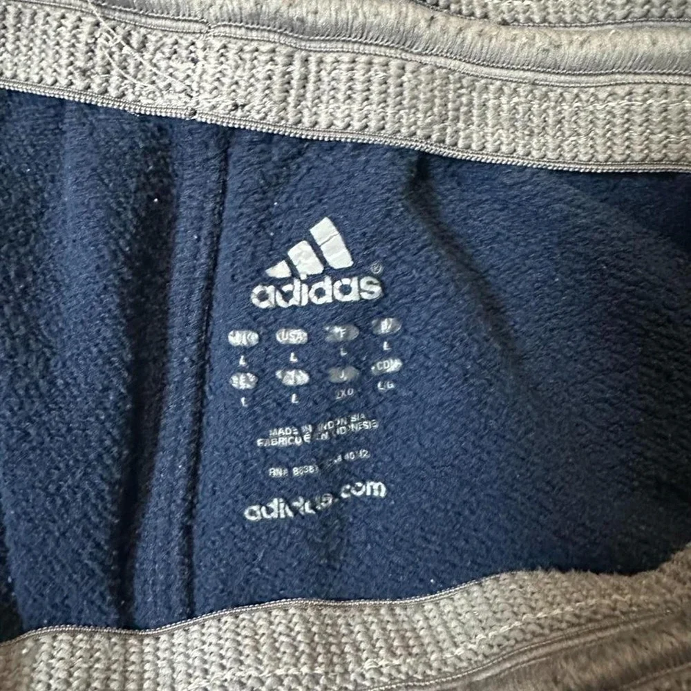 Adidas Climawarm Fleece Lined Track Pants Navy 3 Stripe Sweatpants